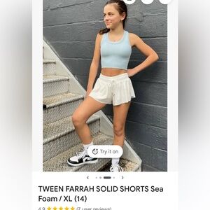 Katie J NYC Farrah shorts adult size XS light blue